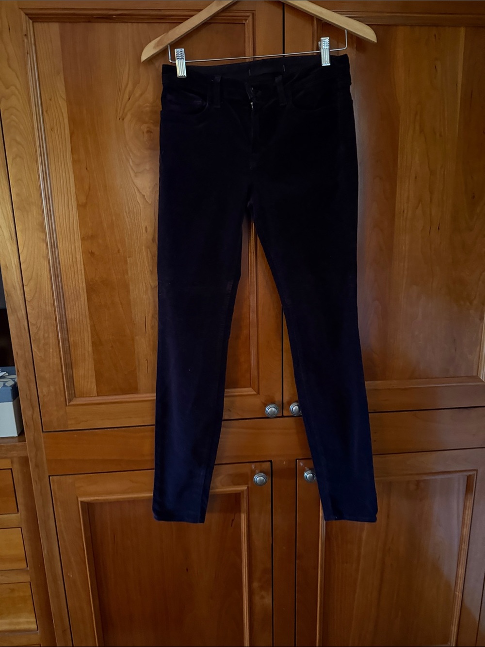 J Brand Velvet Skinny Pants in Navy